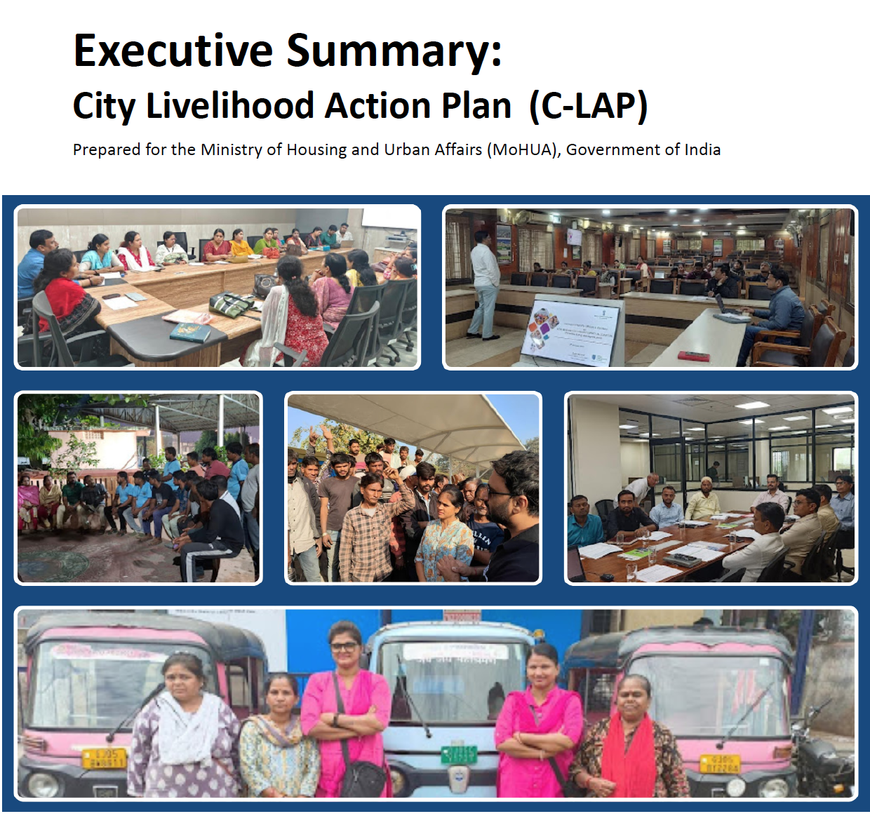 Cover page of Executive Summary: City Livelihood Action Plan (C-LAP)
